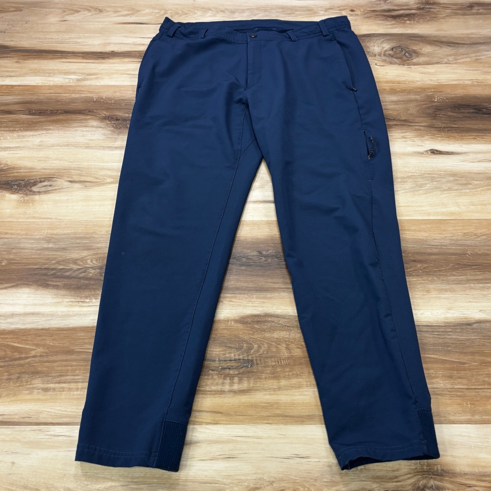 Mack Weldon Radius Pant Medium Performance Tapered Navy Blue Chino Jogger